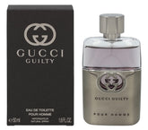 Gucci Guilty Men EDT spray bottle close-up showcasing premium design and scent profile