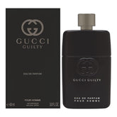 Gucci Guilty Men EDP bottle front view emphasizing bold, aromatic fragrance