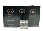 Gucci Guilty sample bottles collection for testing and on-the-go use.