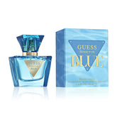GUESS Seductive Blue bottle front view, long-lasting fragrance for day-to-night wear