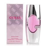 GUESS Women EDP bottle front highlights elegant branding and floral mood