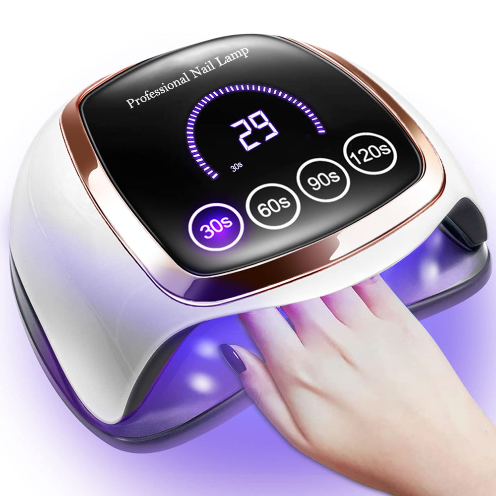 Gugusure 180W UV LED Nail Lamp front view for fast gel curing