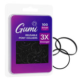 Gumi good ouchless hair elastics for painless removal and gentle hold.