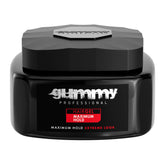 Gummy professional hair gel for slick back looks with extreme hold and clean finish.