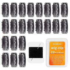 Guokoo 22pcs-32mm hair extensions clip-ins for secure wig styling.