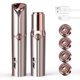 Gurelax hair remover device in angled use for precise facial hair removal.