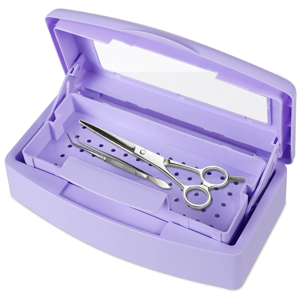 Gusnilo Nail Tool Sterilizer Box with a transparent lid keeps tools visible and clean.