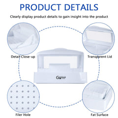 Gusnilo sanitizing tray auto lift cover for effortless loading and unloading.