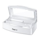 Gusnilo sanitizing tray with clear lid window for easy status checks during cleaning.