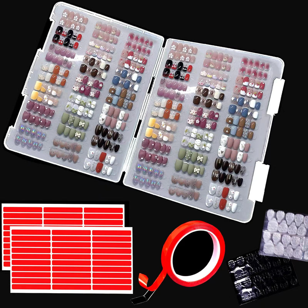 GUXACU nail storage box transparent view keeps nails organized and easy to view.
