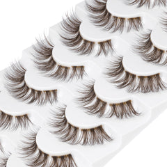 GVEFETIEE DIY brown lash extensions demonstrate natural curvature and realistic finish.