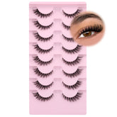 GVEFETIEE fox-eye lashes pack for a natural, elongated look.