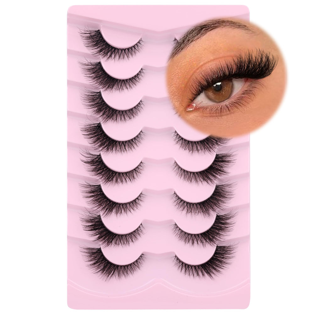 GVEFETIEE Fox Eye Lashes with wispy natural look for everyday glamour.