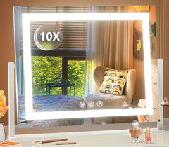 Gvnkvn lighted makeup mirror front view with bright illumination for precise makeup