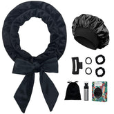 Gwabee no heat curlers headband 70-inch black velvet for overnight waves