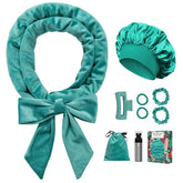 Gwabee no-heat overnight curl headband with velvet finish for long hair.