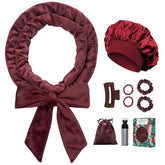 Gwabee no-heat overnight curlers velvet headband 70-inch length for long hair styling without heat damage.