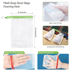 GXLWJXWLV exfoliating soap bag creating rich lather during shower.