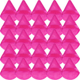 GXXMEI pink triangle powder puff for precise foundation application.