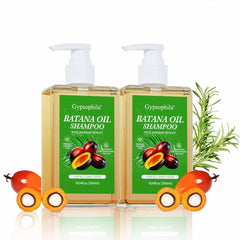 Gypsophila Batana Oil Shampoo bottle front highlighting nourishing formula for all hair types
