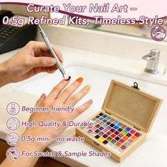 GZIXBDA 57-color gel palette displays vibrant shades for ombre nails.