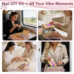 GZIXBDA aura nail art ideas showcasing shimmering gradient effects.