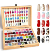 GZIXBDA sponge patting gel palette with 57 colors for ombre and gradient nail art