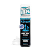 H2Ocean Blue Green Foam Soap junto a tatuaje reciente, cuidado suave