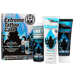 H2Ocean Extreme foam soap bottle for gentle tattoo cleansing