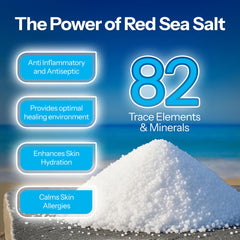 H2Ocean sea salt crystals illustrating the natural saline formula.