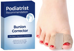 Habioer Bunion Corrector toe separators on feet close-up promote comfortable toe alignment.