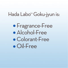 Ingredientes: tres tipos de ácido hialurónico en la loción Gokujyun