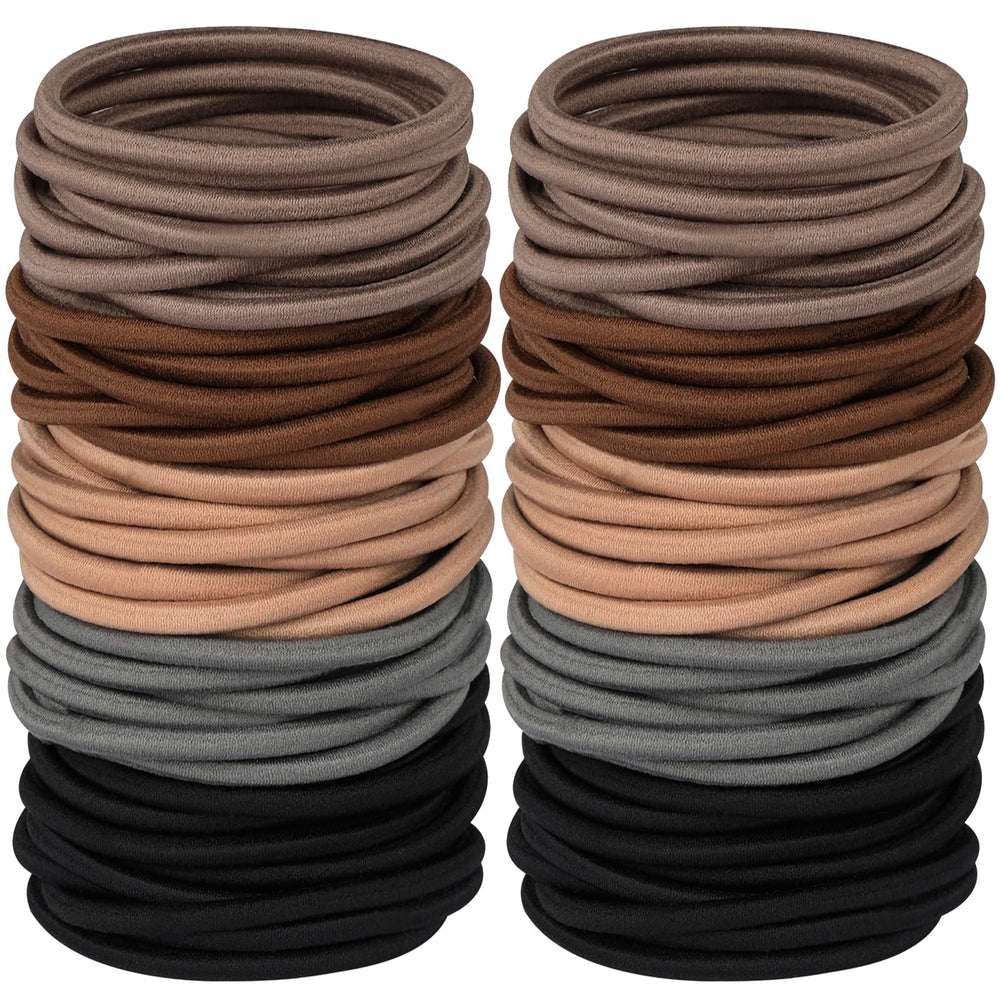 Bandas elásticas Hageolan multicolor para cabello, 120 unidades, listas para uso diario sin daño.