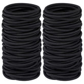 Ligas Hageolan para cabello grueso en negro, paquete de 120 piezas para uso diario