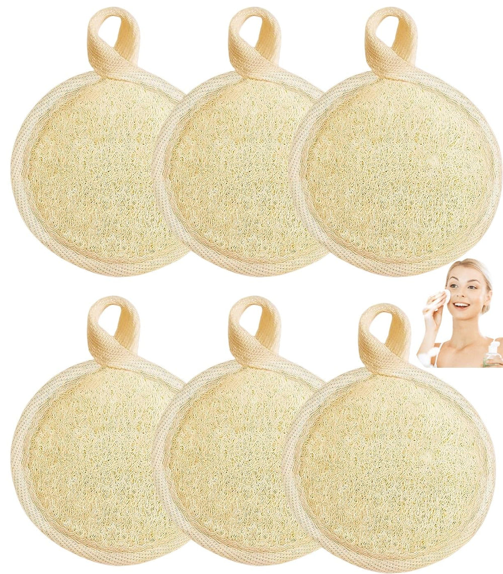 Haikuluo natural loofah face scrubber pack for daily cleansing.