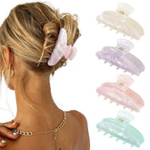 HAIMEIKANG gancho para pelo acetato marmol rosa con sujeción estable para cabello grueso.