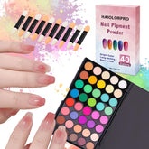 HAIOLORPRO pigment powder 40-color set for vivid nail art and long-lasting shine.