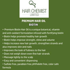 Hair Chemist Biotin Pro-Growth: aplicación en mano para cabello suave y manejable