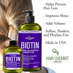 Hair Chemist Biotin Pro-Growth: textura de aceite ligero para uso diario