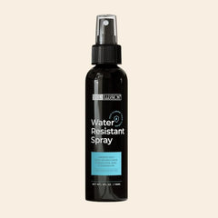 Hair Illusion water-resistant spray mist demonstrates weather-ready styling and shine.