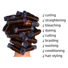 Hairingrid mannequin head with clamp stand for stable practice in cosmetology classrooms.