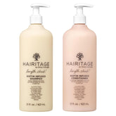 Hairitage Biotin Castor Shampoo bottle highlighting volumizing cleanse for all hair types