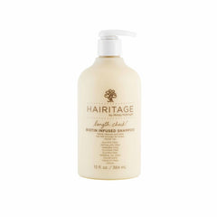 Hairitage Biotin Shampoo bottle front view for daily hair care