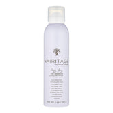 Hairitage Lazy Day Dry Shampoo bottle with translucent formula absorbing oil for fresh roots