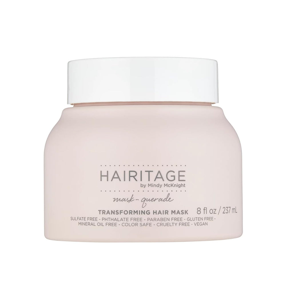 Hairitage Mascarilla de Argán en frasco para hidratación profunda del cabello.