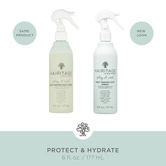 Hairitage Play It Cool: aplicación en spray para protección uniforme durante el peinado.