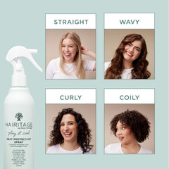 Hairitage Play It Cool: cabello hidratado tras aplicar el protector antes del peinado.