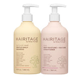 Hairitage set champú y acondicionador diario frente: dúo suave para uso diario.