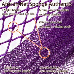 HAITOO Detalle de textura de malla africana, exfoliación eficaz y suave.