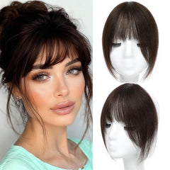 HAITOO clip-in bangs French style close-up showing natural blend for daily wear